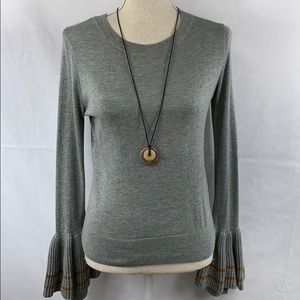 BP. sweater with gold stripes on bottom sleeves